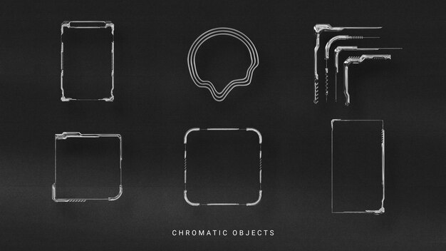 PSD metal frame chromatic objects