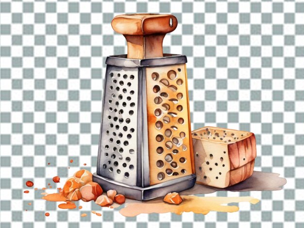 Metal grater on white background