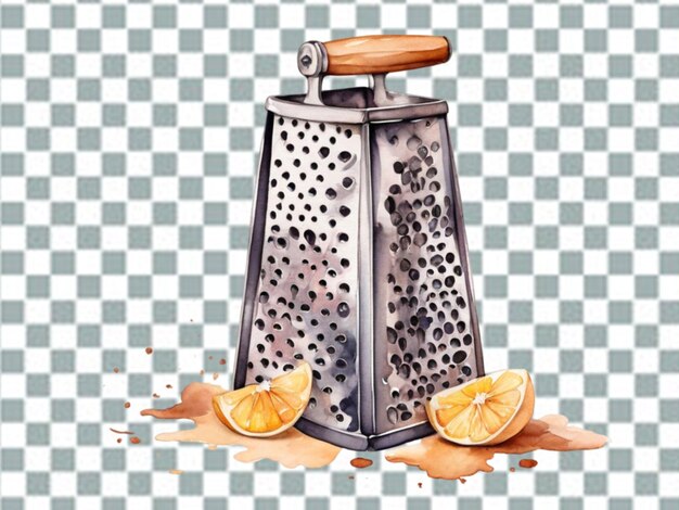 Metal grater on white background