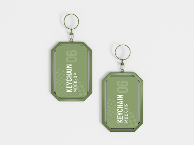 Metal keychain branding mockup