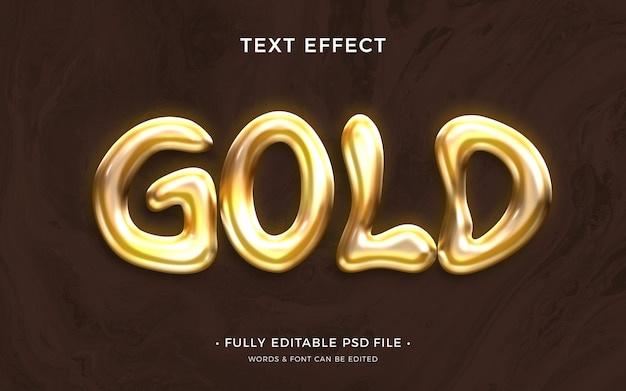 Metal liquid text effect