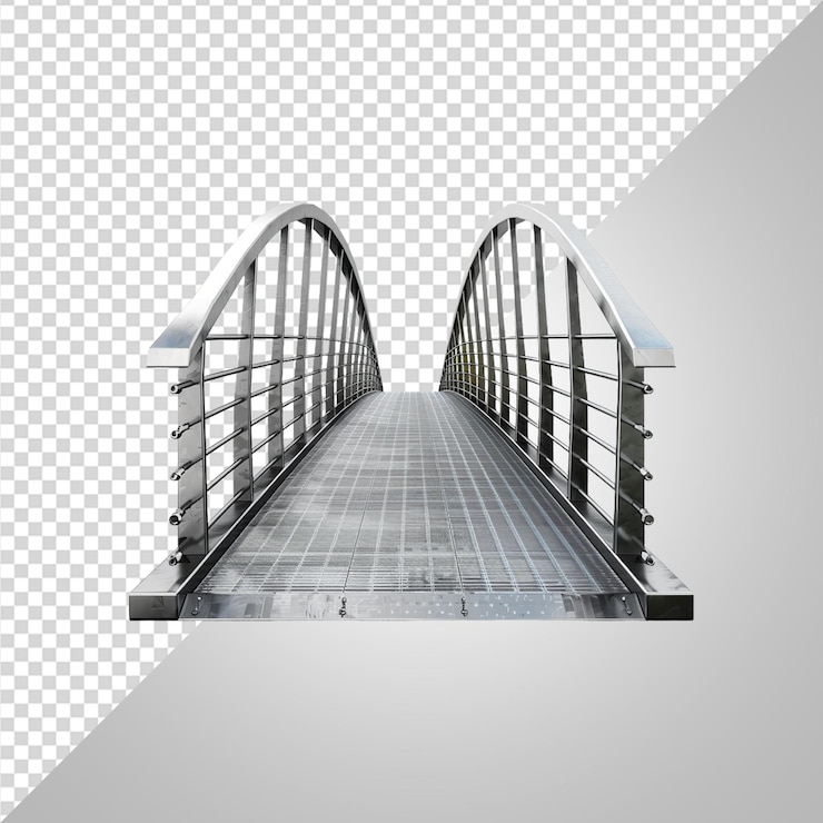 PSD metal modern bridge png