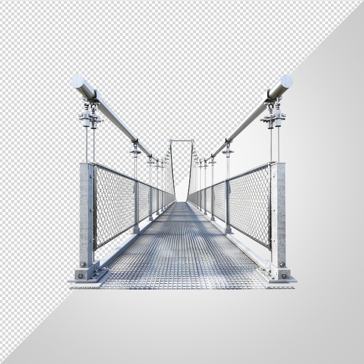 PSD metal modern bridge png