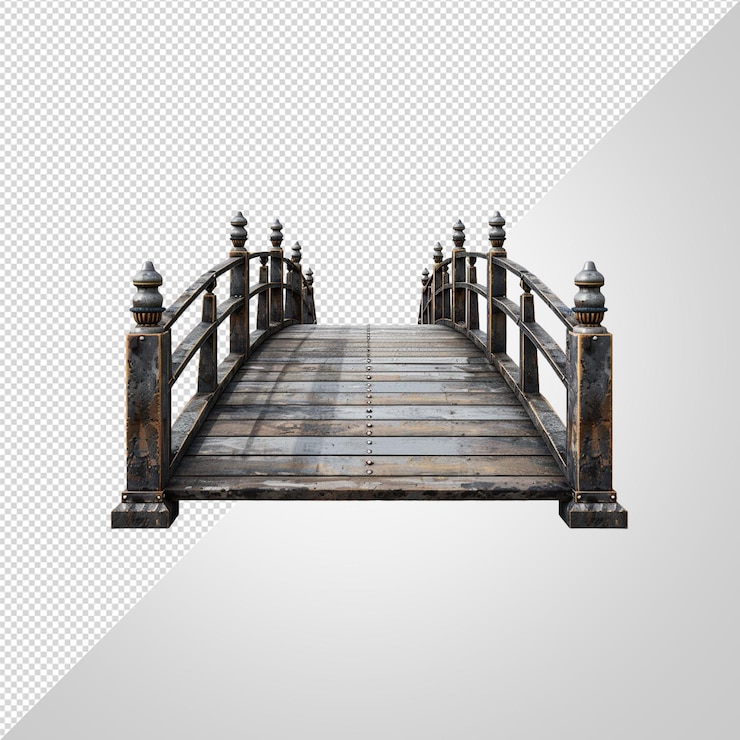 PSD metal modern bridge png