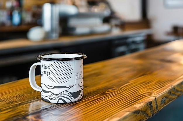 PSD metal mug branding mockup