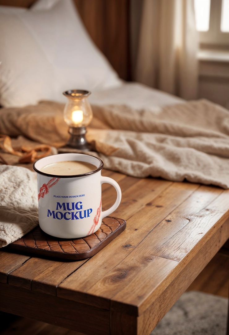 PSD metal mug mockup