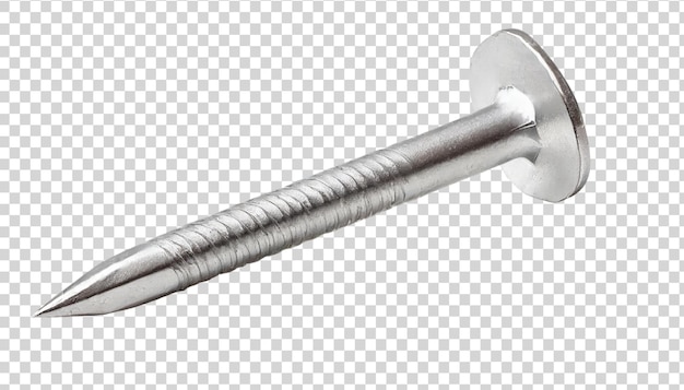 PSD metal nail isolated on a transparent background