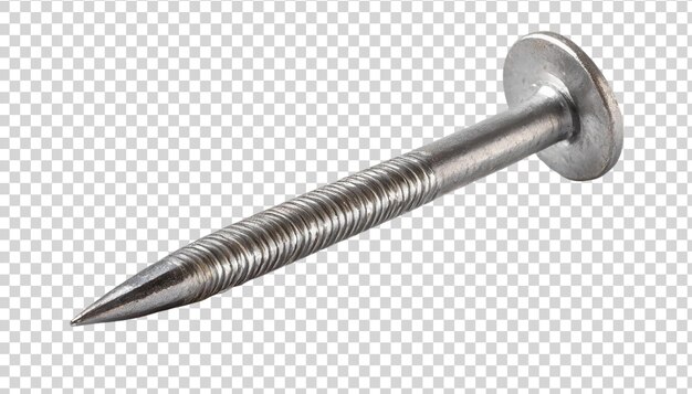 PSD metal nail isolated on a transparent background