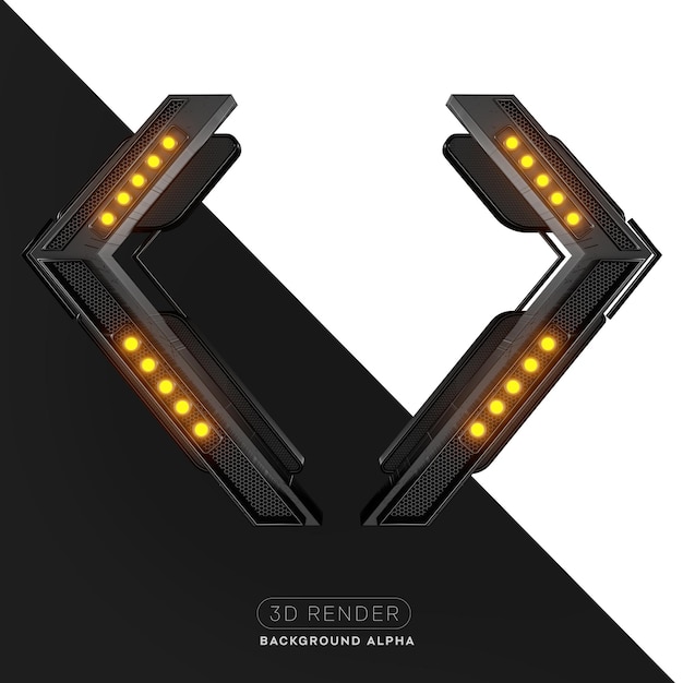 metal object with neon lights for flyer