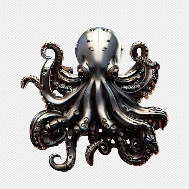 PSD metal octopus