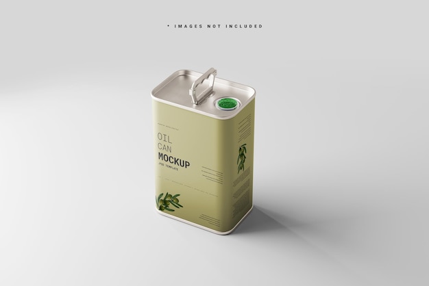 Metal oil can mockup