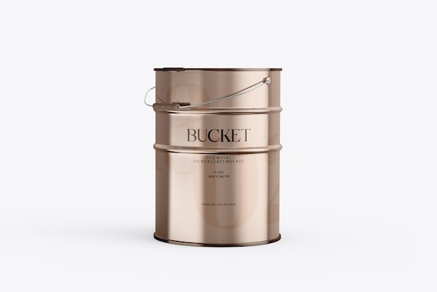 Metal Paint Can Branding Mockup (Mockup voor het merken van verfbakken)