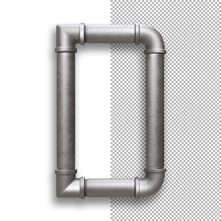 PSD metal pipe, alphabet d