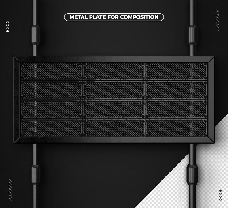 PSD metal plate for composition