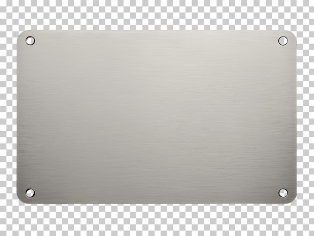 PSD metal plate isolated on transparent background png psd