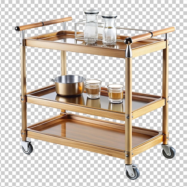 PSD metal rack with wooden shelves