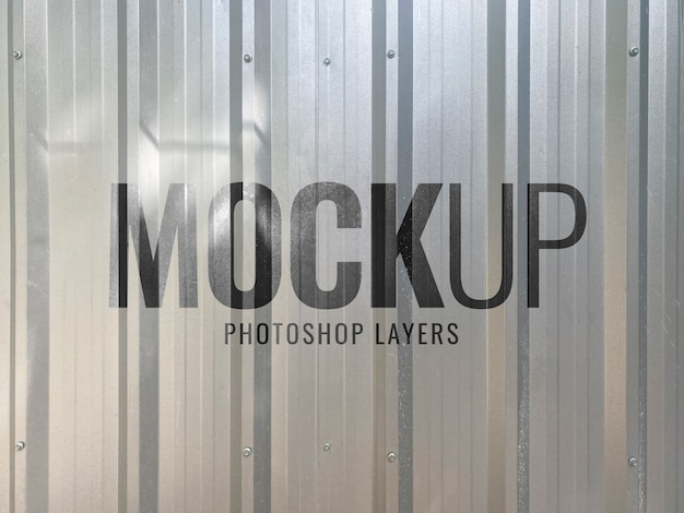 PSD metal sheet mockup realistic