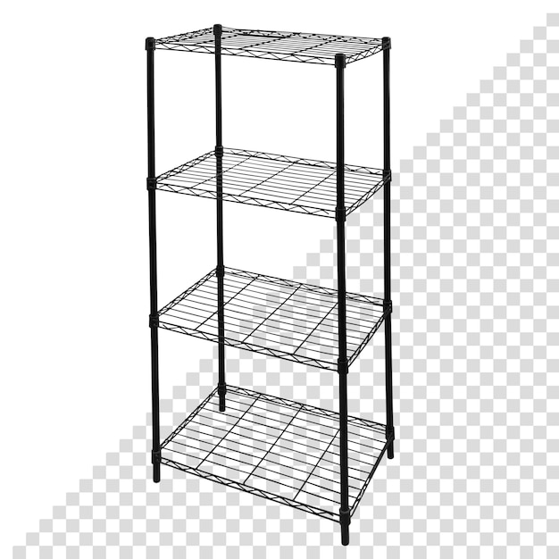 PSD metal shelving. isolated from the background. interior item