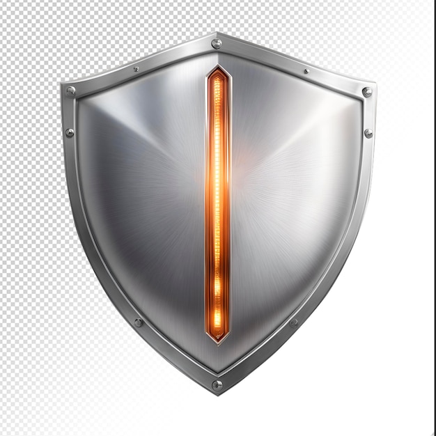 PSD metal shield with forged with light