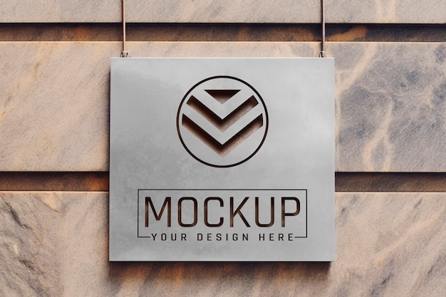 PSD metal sign logo