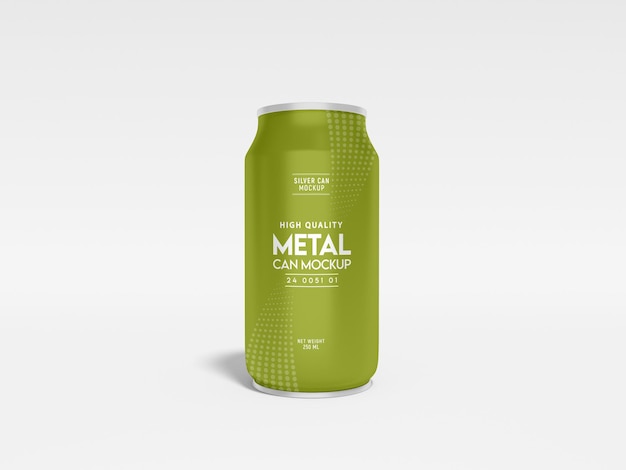 Metal Soft Drink Can Packaging Mockup