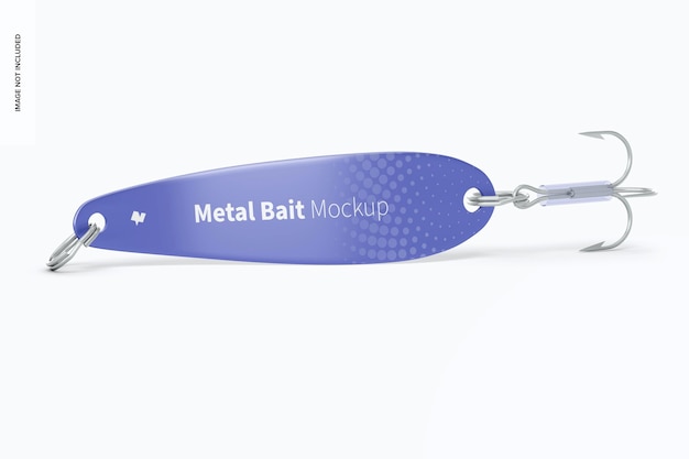 metal spoon bait mockup
