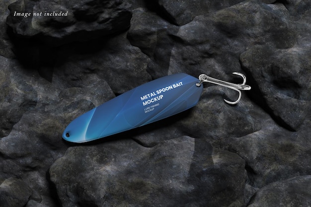 PSD metal spoon bait mockup