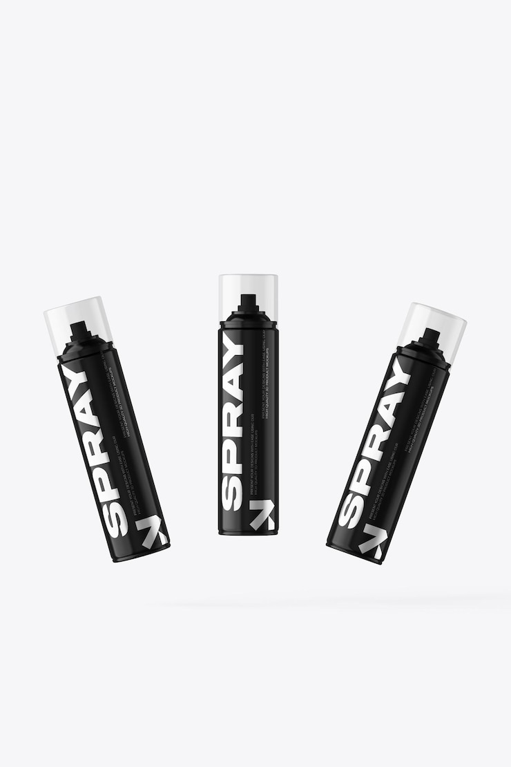 PSD メタル スプレー キャン psd モックアップ