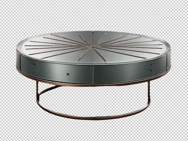 PSD metal table on transparent background