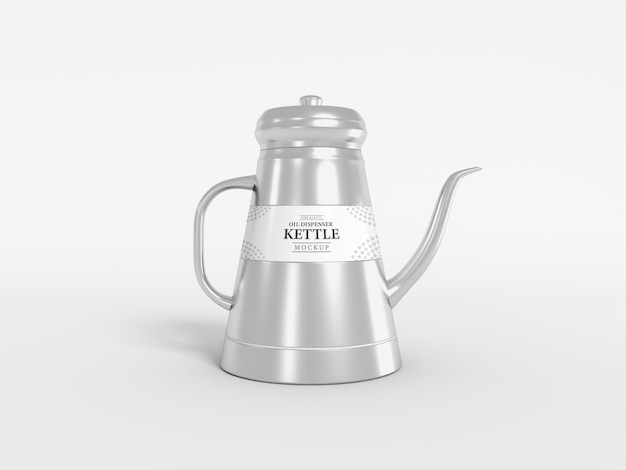 PSD metal tea kettle mockup