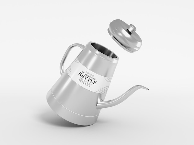 Metal tea kettle mockup