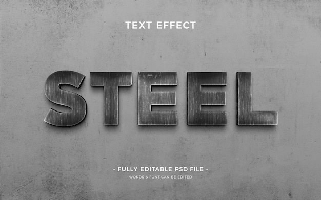 PSD metal text effect concept