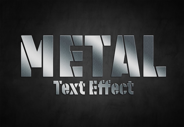 Metal text effect style