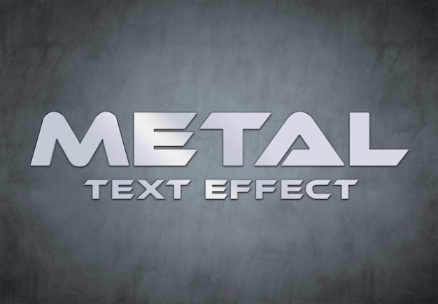 Metal text effect style