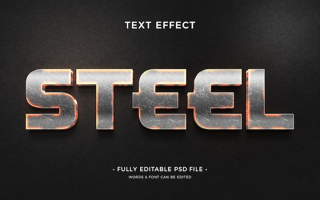 steel text