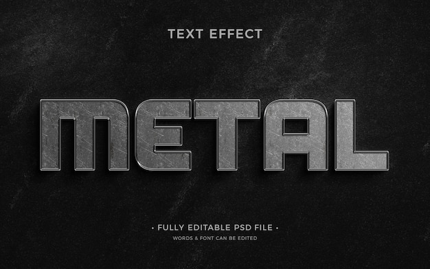 metal text effect