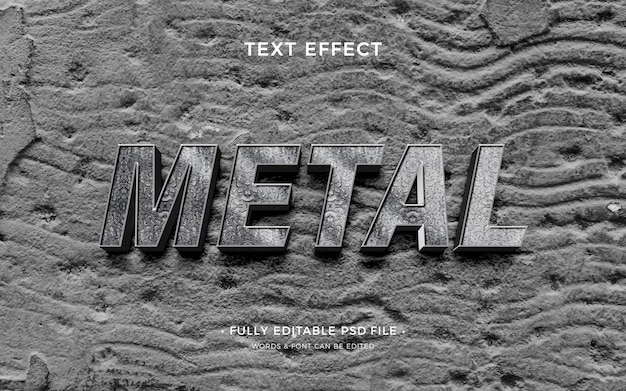 PSD metal text effect