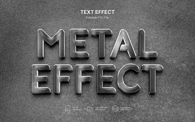 PSD metal  text effect