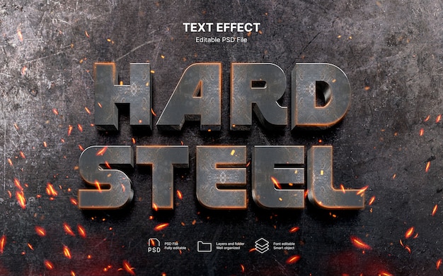 PSD metal  text effect