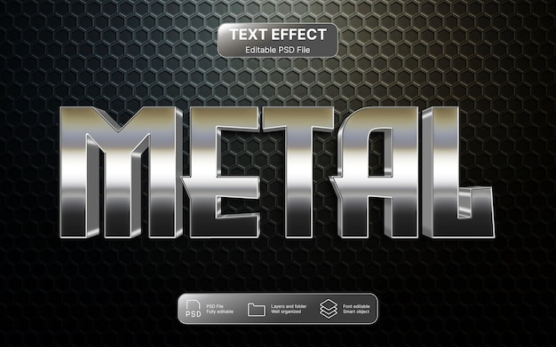 PSD metal text effect