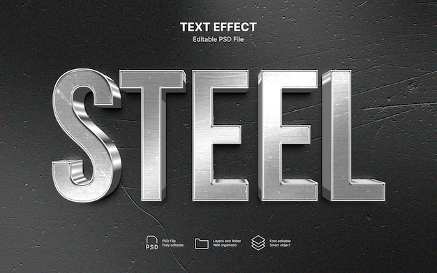 metal text effect