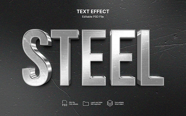 PSD metal text effect