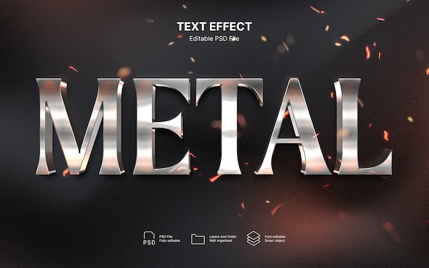 PSD metal text effect