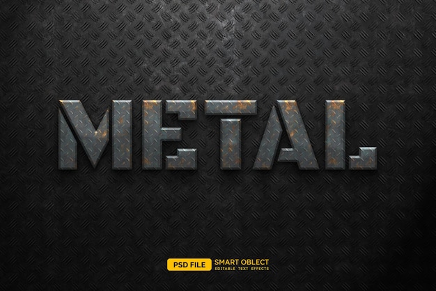 PSD metal text style effect