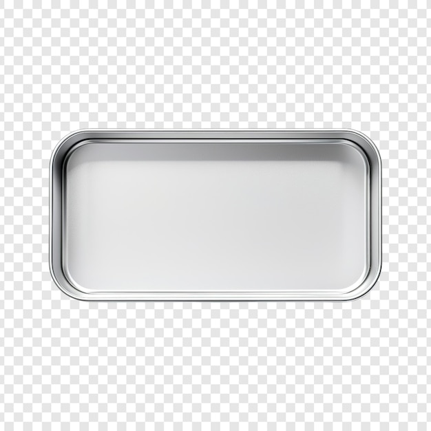 PSD metal tin on transparent background