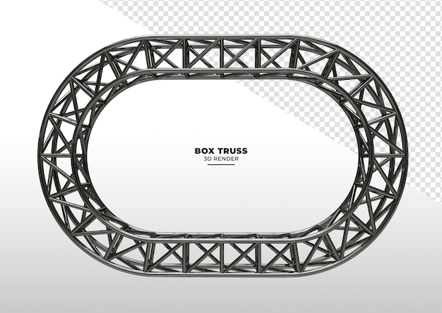 PSD metal truss system in realistic 3d render on transparent background