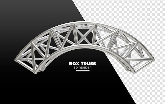 PSD metal truss system in realistic 3d render on transparent background