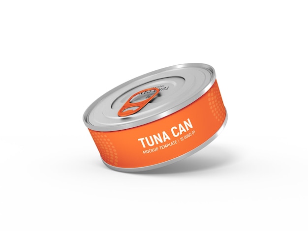 Metal Tuna Fish Can Packaging Mockup