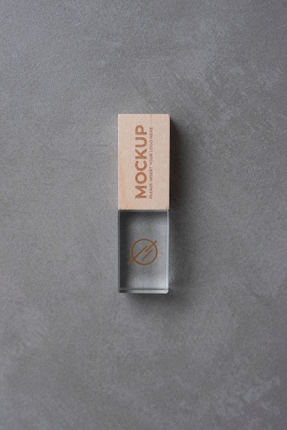 metal, wood and vegan leather accessories mockup
