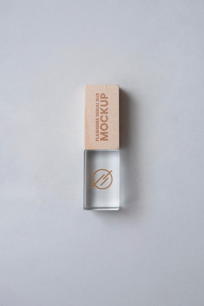 metal, wood and vegan leather accessories mockup